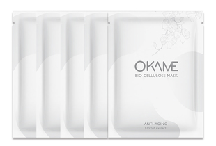 OKAME Bio-cellulose Mask - Set 5 Anti-aging Masks
