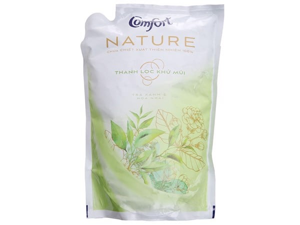Nước xả vải Comfort Nature chiết xuất trà xanh và hoa nhài túi 1.6 lít