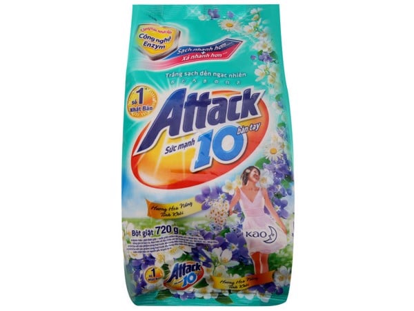 Bột giặt Attack hoa nắng tinh khôi 720g