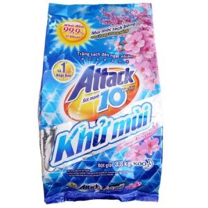 Bột giặt Attack Khử mùi hương hoa Anh Đào 3.8kg
