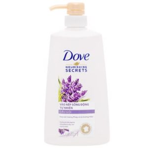 Dầu gội Dove vào nếp sống động tự nhiên hương hoa oải hương pháp và lá hương thảo 631ml