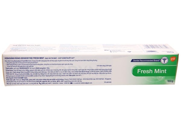 Kem đánh răng Sensodyne Fresh Mint giảm ê buốt 24/7 100g