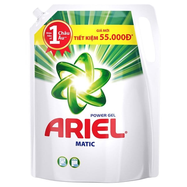 Nước giặt Ariel Đậm Đặc dạng túi 2.4kg