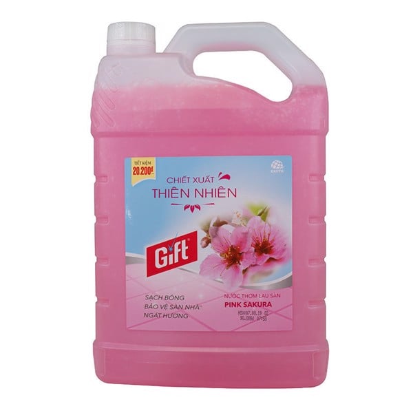 Nước lau sàn Gift Pink Sakura dạng can 3.8kg