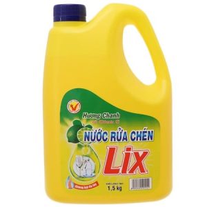 Nước rửa chén Lix Vitamin E hương chanh can 1.5kg