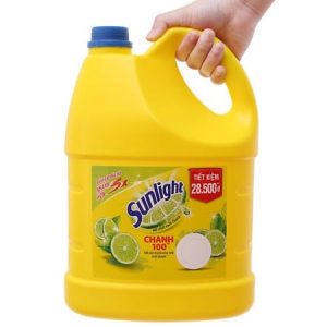Nước rửa chén Sunlight Chanh 100 chiết xuất chanh tươi can 3.8kg