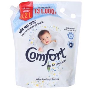 Nước xả vải Comfort cho da nhạy cảm hương phấn túi 3.2 lít