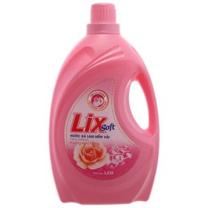 Nước xả vải Lix Soft hương hoa Hồng can 3.8 lít