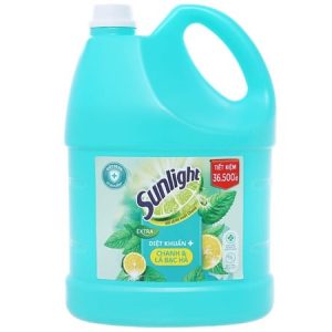 Nước rửa chén Sunlight Extra diệt khuẩn chanh và lá bạc hà can 3.6kg