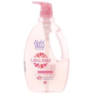 Sữa tắm gội trẻ em Babi Mild White Sakura 850ml