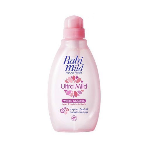 Sữa tắm trẻ em Babi Mild White Sakura chai 200ml