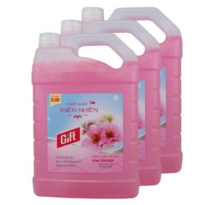 Thùng 3 can Nước Lau sàn Gift Hương Pink Sakura 3.8kg