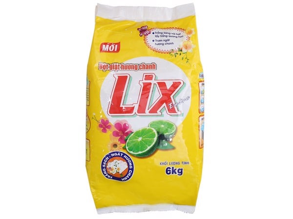Bột giặt Lix Extra hương chanh 6kg