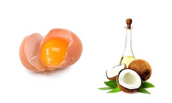 cách sử dụng dầu dừa cho tóc nhanh dài ra với trứng