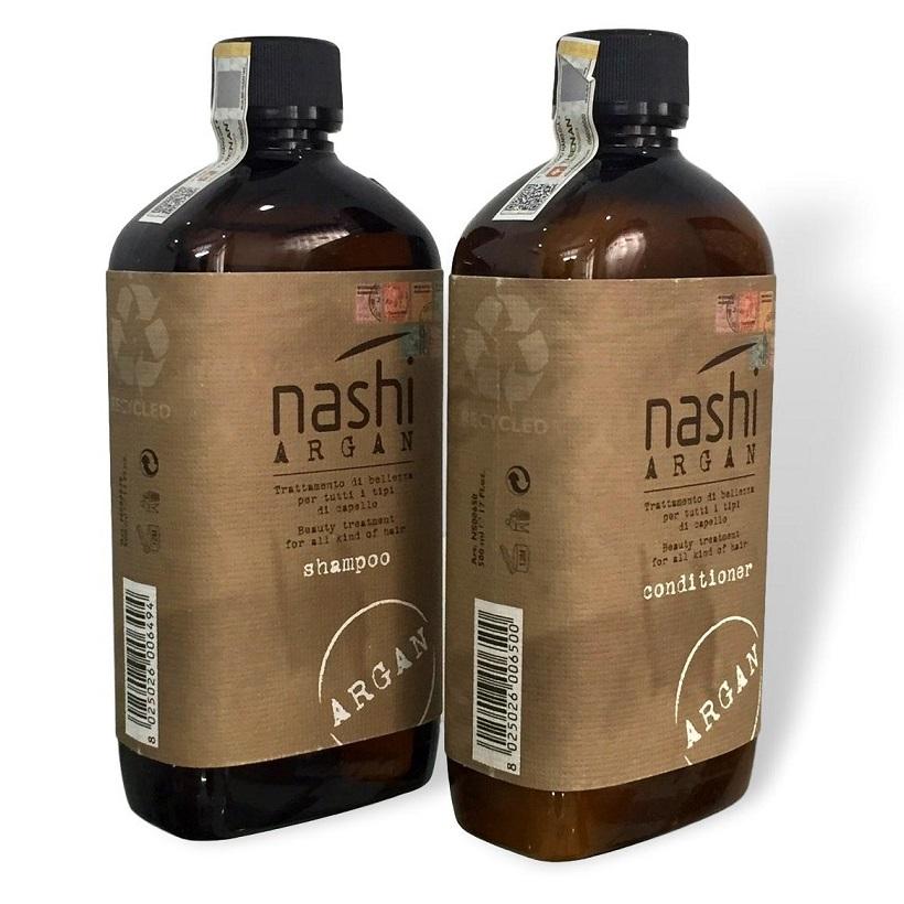 Bộ dầu gội xả Nashi Argan Classic Shampoo and Conditioner siêu mềm mượt  phục hồi tóc Italy 500ml | Tiki