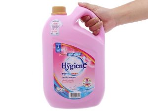 Nước giặt xả Hygiene hồng hương hoa nhẹ nhàng can 3 lít