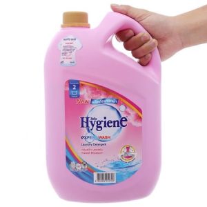 Nước giặt xả Hygiene hồng hương hoa nhẹ nhàng can 3 lít