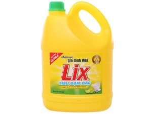 Nước rửa chén Lix Vitamin E hương chanh can 4kg