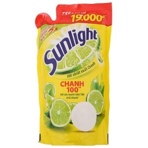 Nước rửa chén Sunlight Chanh 100 chiết xuất chanh tươi túi 750g