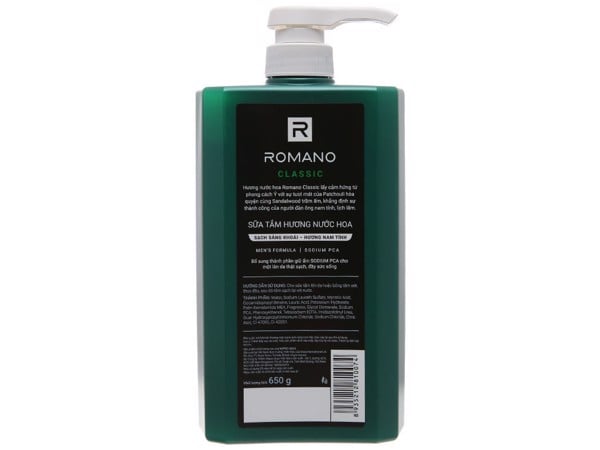 Sữa tắm nước hoa Romano Classic sạch sảng khoái 650g