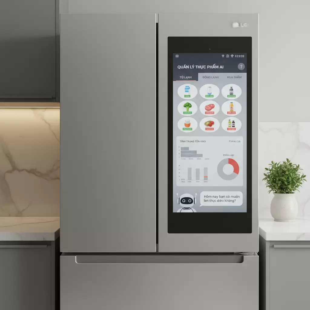 Tủ lạnh thông minh thế hệ mới giúp giảm lãng phí thực phẩm và tối ưu hóa việc mua sắm