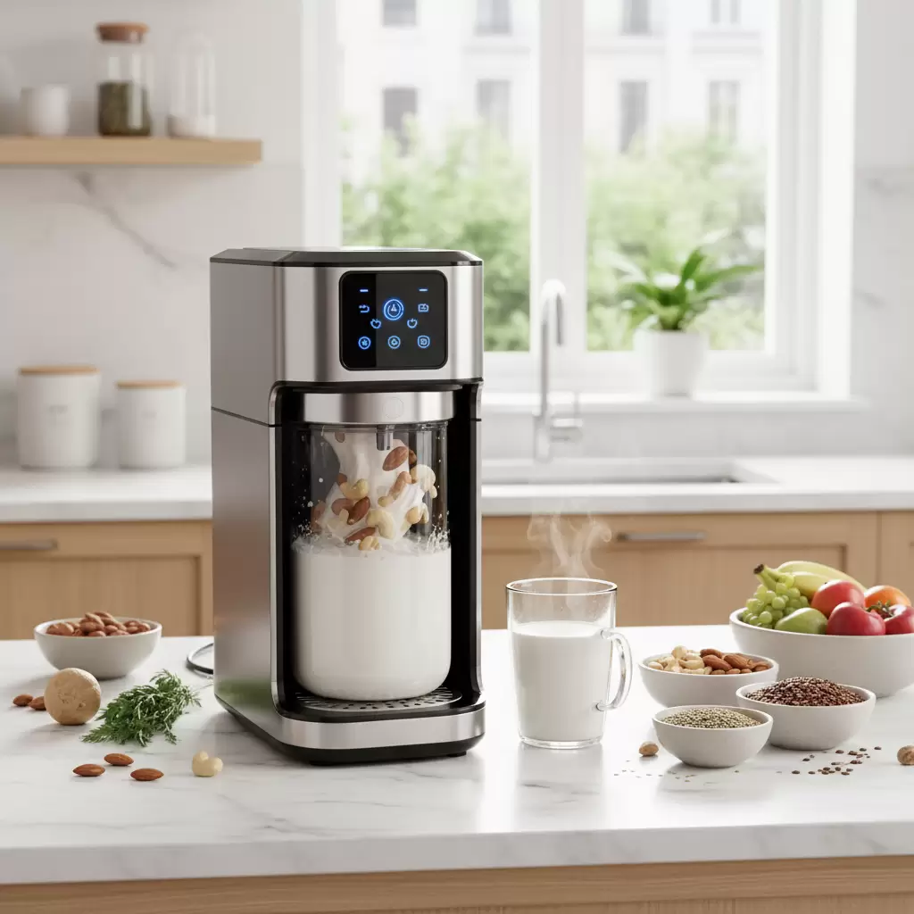 gemini_image_1767109372 Máy làm sữa hạt đa năng là thiết bị không thể thiếu trong căn bếp hiện đại năm 2026