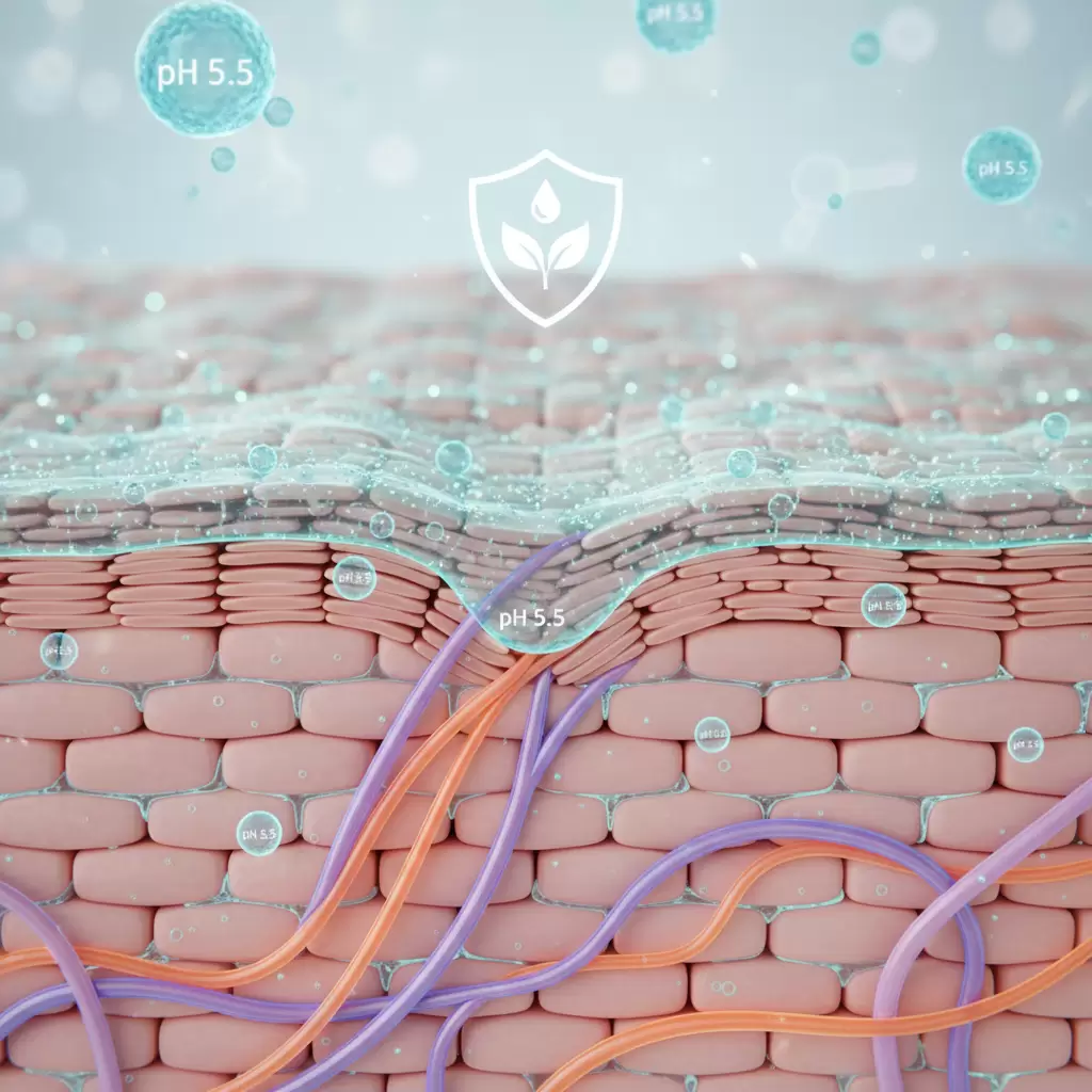 Toner giúp khôi phục độ pH lý tưởng khoảng 55 sau khi rửa mặt củng cố hàng rào bảo vệ da